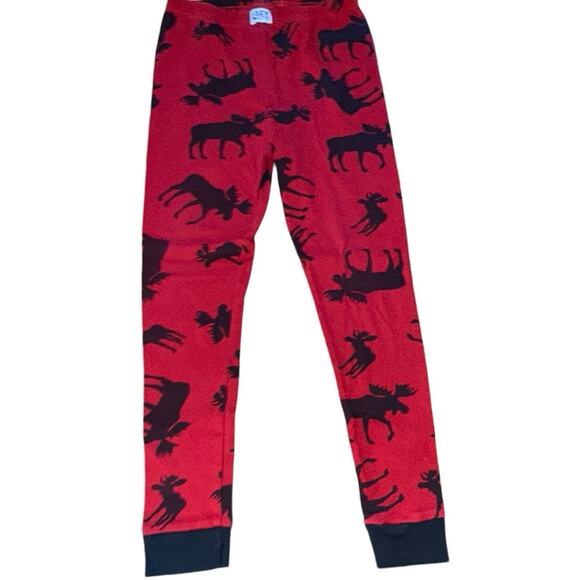 LazyOne Boys Red/Black Moose Long Sleeve/Pants Pajama Set - 8 - Picture 4 of 8